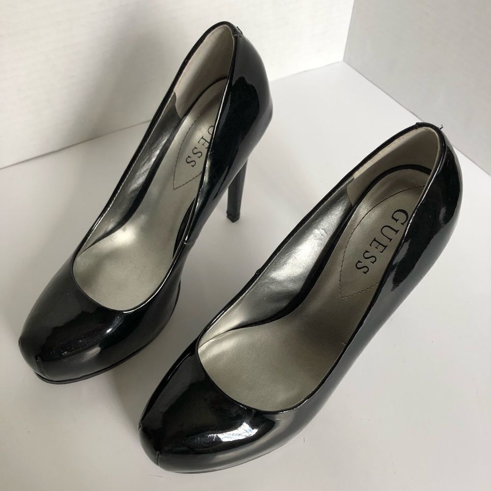 Guess Black Patent Leather 5 Inch Heels, Size 6.5M - Picture 3 of 8
